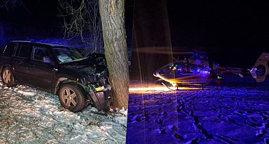 Poważny wypadek w Grabówku. Lądował helikopter-29530