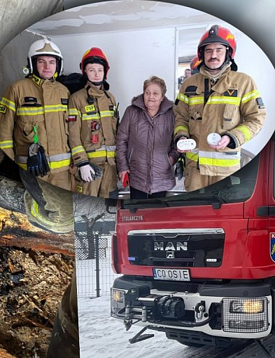 Groźny pożar w Brzezinach. Szybka reakcja sąsiadów zapobiegła tragedii