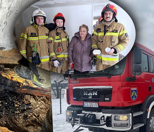 Groźny pożar w Brzezinach. Szybka reakcja sąsiadów zapobiegła tragedii