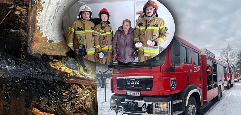 Groźny pożar w Brzezinach. Szybka reakcja sąsiadów zapobiegła tragedii