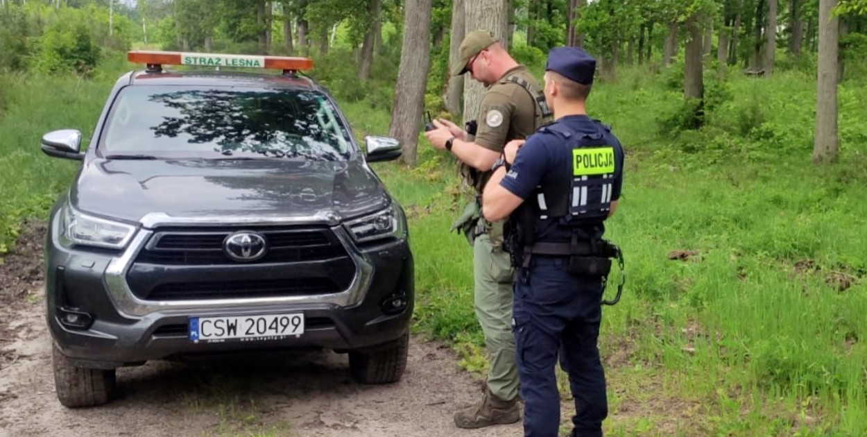 Policja i Straż Leśna walczą z leśnymi przestępcami. Użyli nawet drona