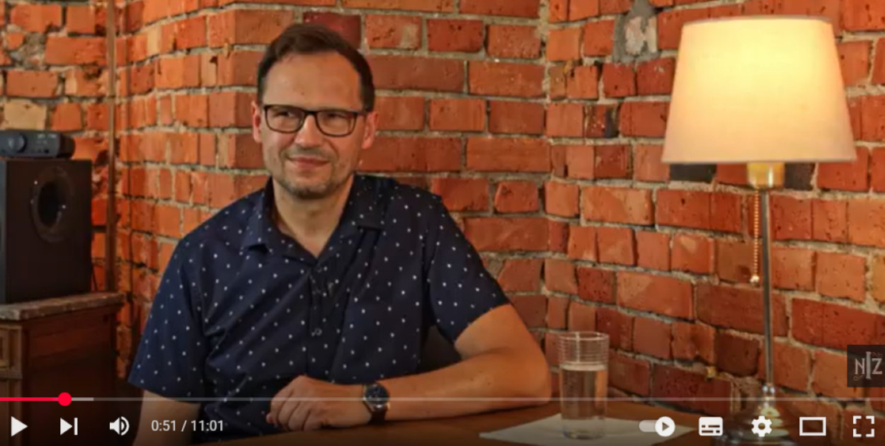 Kadr z wywiadu z Krzysztofem Nowickim - założycielem portalu Świecie24. Fot. Marcin Krzyżanowski