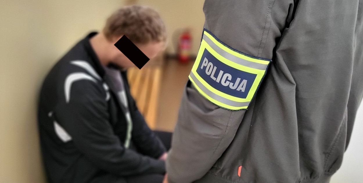 25-latek spędzi w więzieniu ponad 3 lata. To kara za liczne kradzieże i przestępstwa narkotykowe/fot. KPP w Świeciu