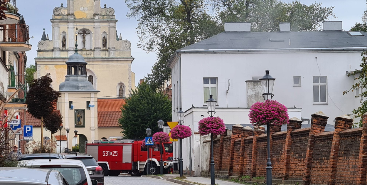 Pożar plebanii przy Klasztorku w Świeciu. Fot. Agnieszka Czubek