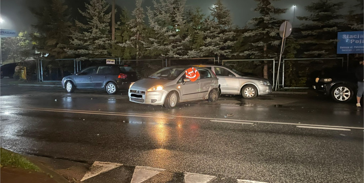 Kolizja na ul. Laskowickiej w Świeciu