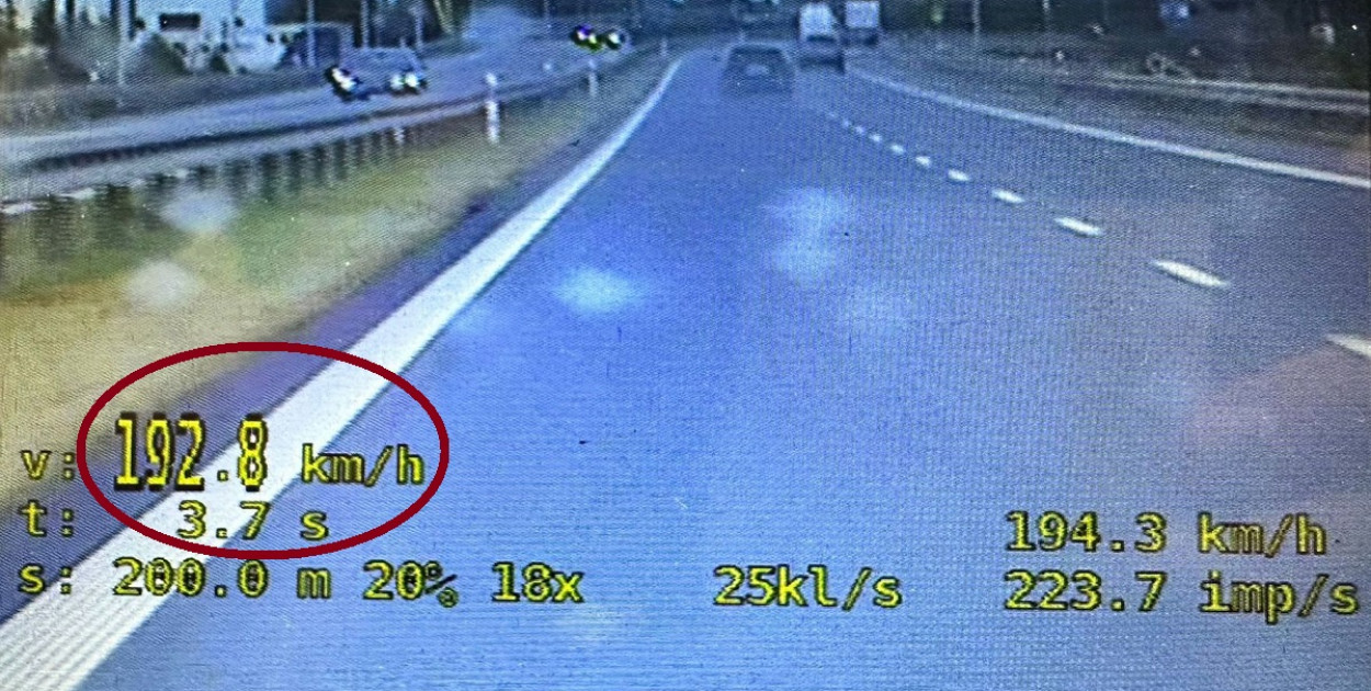 Kadr z nagrania wideorejestratorem/fot. KPP w Świeciu