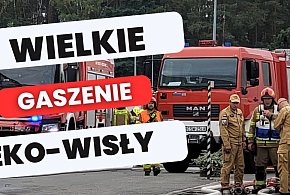 Akcja gaśnicza na wysypisku śmieci w Sulnówku